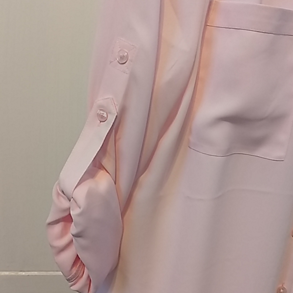 Express Vneck Button Down Blouse - M - Picture 3 of 5